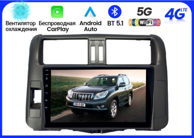 Штатная магнитола Mekede M6 Pro Plus для Toyota LC Prado 150 2009-2013 - Qled 2K, Android 12, ТОП процессор, 8/256, CarPlay, 4G/LTE-SIM