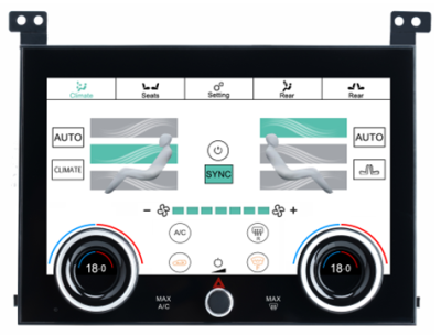 Сенсорная панель климата Range Rover 4 2012-2017 - Radiola LCD/ЖК экран 10" без отверстия под CD