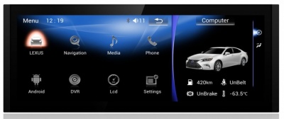 Магнитола для Lexus IS 2013-2019 (шайба) - Radiola RDL-LEX-IS-Low монитор 10.25", Android 10, 8Гб+128Гб, CarPlay, 4G SIM-слот