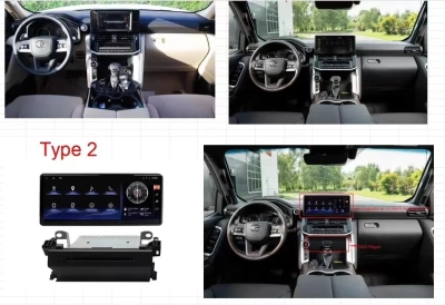 Магнитола для Toyota Land Cruiser 300 (экран климата снизу) - Carmedia KP-T1210DVD монитор 12.3", Android 10, 6+128Гб, CarPlay, 4G SIM-слот, DVD привод в комплекте