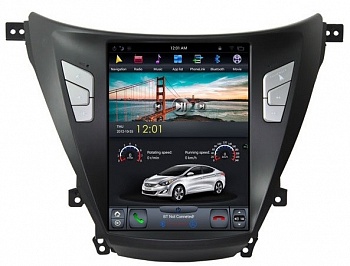 Штатная магнитола для Hyundai Elantra MD 2014-2016 - Carmedia ZF-1037 ("Тесла-Стиль") на Android 9.0, 6-ТУРБО ядер, 4ГБ-64ГБ и встроенным DSP