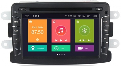 Штатная магнитола для Renault Logan 2014+ Carmedia MKD-R701 на Android 10, до 8-ЯДЕР, до 4ГБ-64ГБ памяти и встроенным DSP