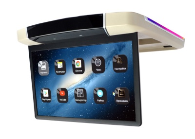 Потолочный Смарт ТВ 15,6" ERGO ER15UN (IPS FullHD, Android) бежевый