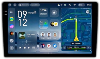 Магнитола универсальная 9.5 дюймов Teyes CC4 PRO 2K на Android 13, 8-ЯДЕР, 8ГБ-128ГБ, 4G-SIM, DSP, QLed