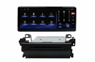 Магнитола для Toyota Land Cruiser 300 (экран климата снизу) - Carmedia KP-T1210DVD монитор 12.3", Android 10, 6+128Гб, CarPlay, 4G SIM-слот, DVD привод в комплекте